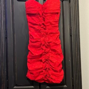 Red Strapless Dress